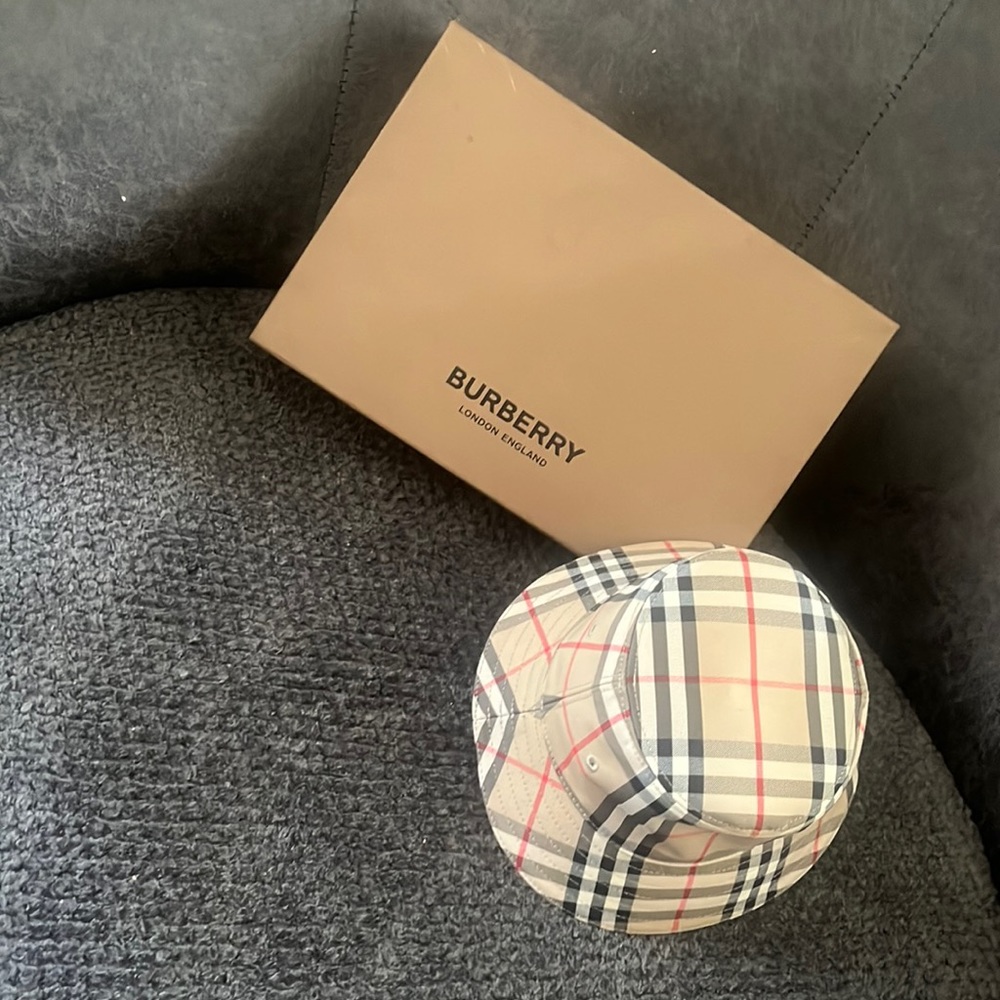 Baby Burberry Unisex Check Twill Hat